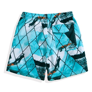 Мъжки плажни панталони бързосъхнещи в син цвят
