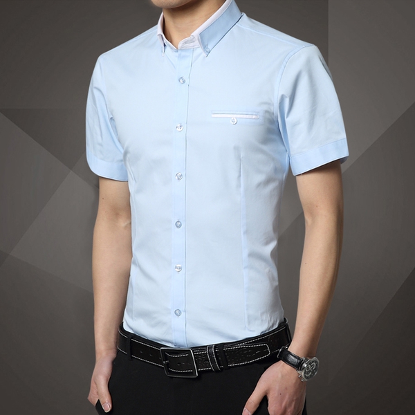 Мъжки памучни летни ежедневни ризи с къс ръкав  - 18 модела 