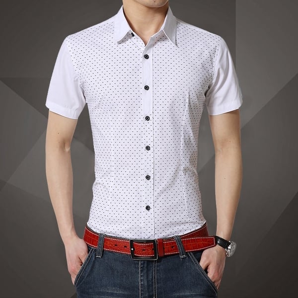 Мъжки памучни летни ежедневни ризи с къс ръкав  - 18 модела 