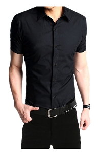 Βαμβακερό καλοκαιρινό ανδρικό πουκάμισο με  κοντό μανίκι - 5 σχέδια