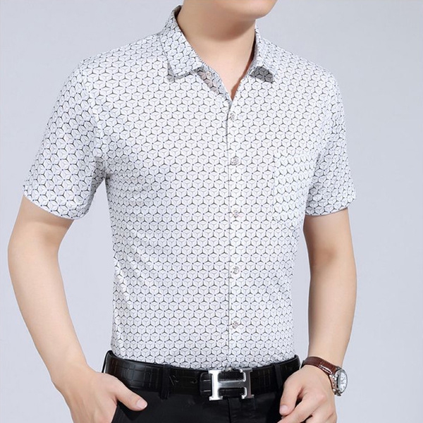 Памучни карирани  отпуснати мъжки ризи с къс ръкав  - 7 модела 