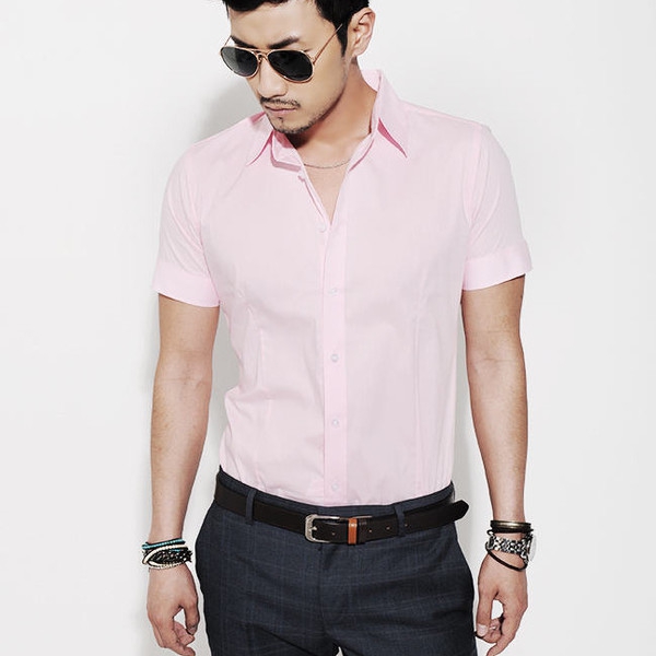 Мъжки летни ризи британски стил с къс ръкав  - 6 модела 