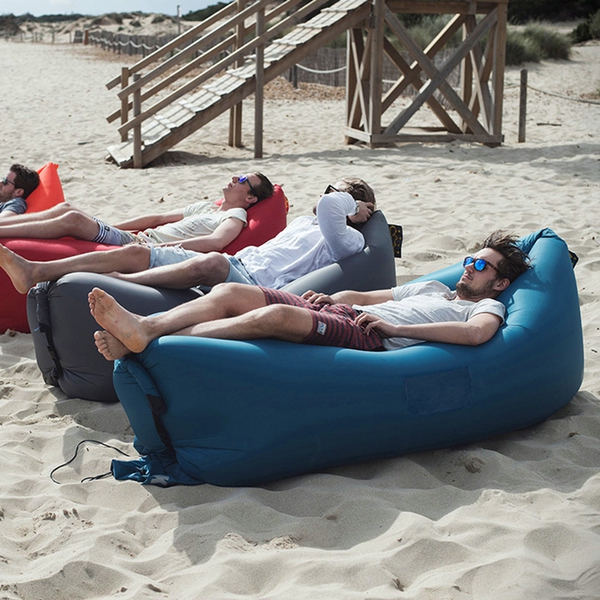 Туристически надуваеми преносими дивани - за плаж и планина, за мъже и жени: жълт, лилав, черен