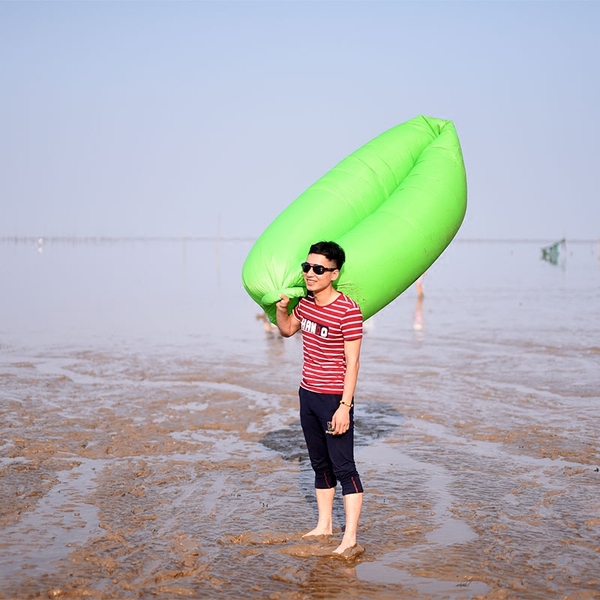 Туристическа и плажна въздушна възглавница за почивка - мъжка, детска и дамска - оранжева, синя, зелена