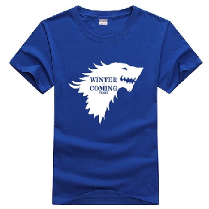 Мъжки тениски на култовия сериал Game of thrones - 5 цвята - Winter is coming 