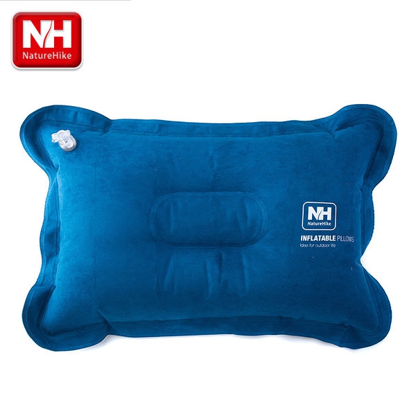 Надуваема възглавница за пътуване, туризъм и планина - универсална - синя, кафява, оранжева