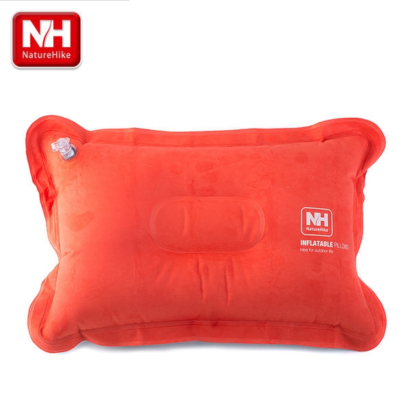 Надуваема възглавница за пътуване, туризъм и планина - универсална - синя, кафява, оранжева