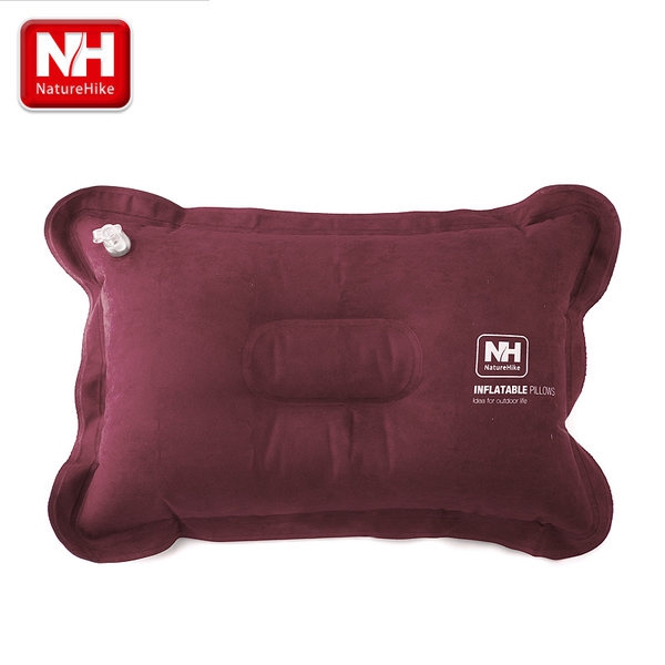 Надуваема възглавница за пътуване, туризъм и планина - универсална - синя, кафява, оранжева