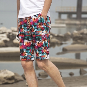Мъжки летни къси цветни панталони