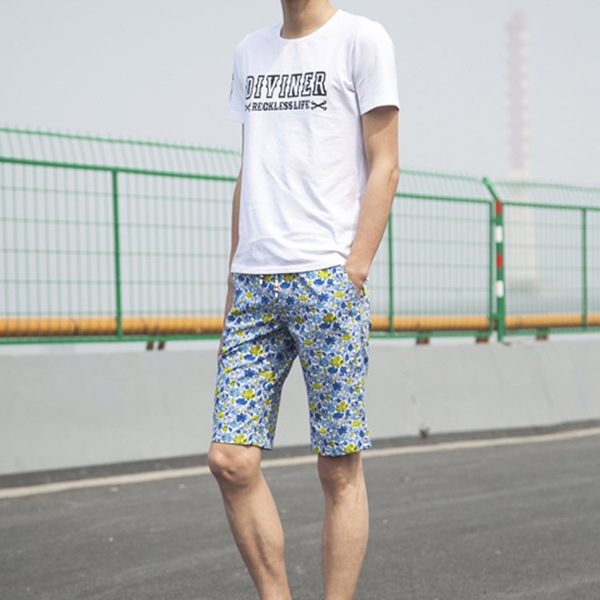 Мъжки летни къси цветни панталони