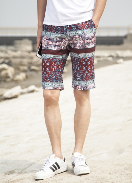 Мъжки летни къси цветни панталони