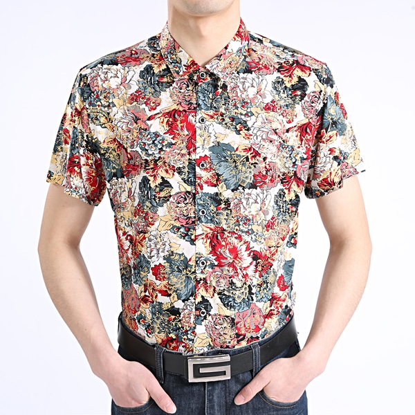 Цветни ризи изработени от памук за мъже - 19 модела 