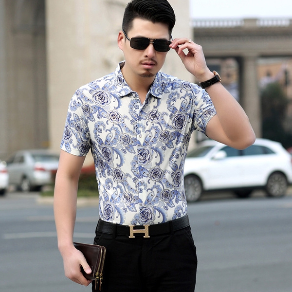 Цветни ризи изработени от памук за мъже - 19 модела 