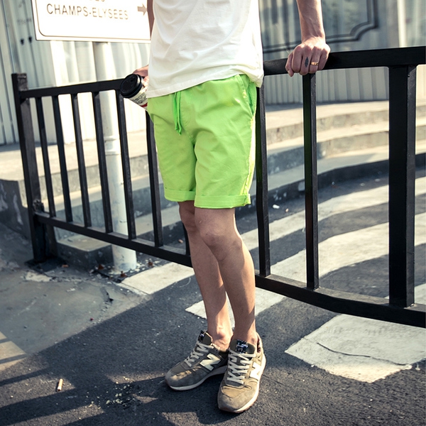 Σορτς αντρικά με τσέπες: Πορτοκαλί, Μπλε, Πράσινο, Ροζ, Λευκό, Μπεζ