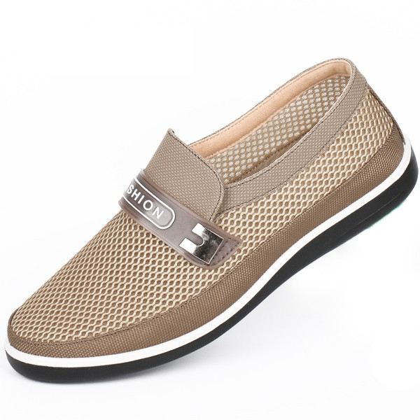 Мъжки летни мрежести мокасини - кафяви, сини, черни - меки и удобни