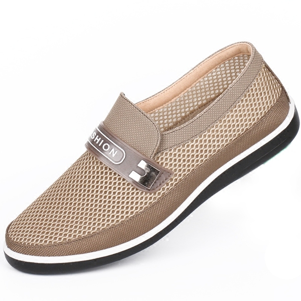 Мъжки летни мрежести мокасини - кафяви, сини, черни - меки и удобни