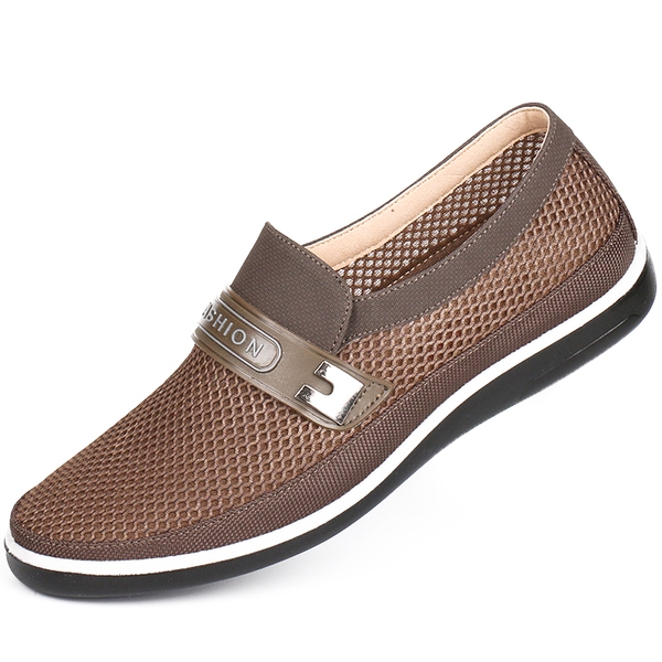 Мъжки летни мрежести мокасини - кафяви, сини, черни - меки и удобни