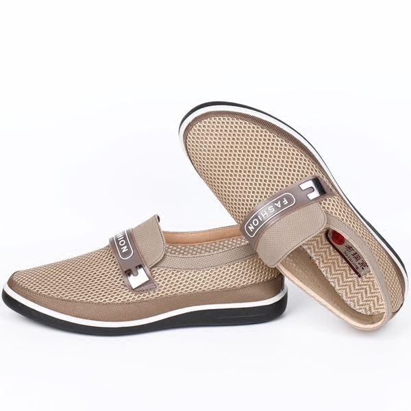 Мъжки летни мрежести мокасини - кафяви, сини, черни - меки и удобни