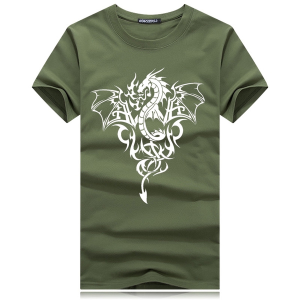 Мъжки памучни тениски с различни щампи и цветове