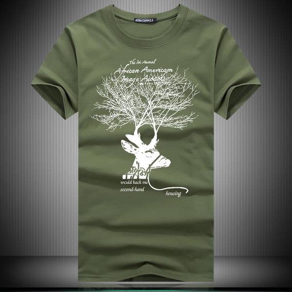 Мъжки памучни тениски с различни щампи и цветове