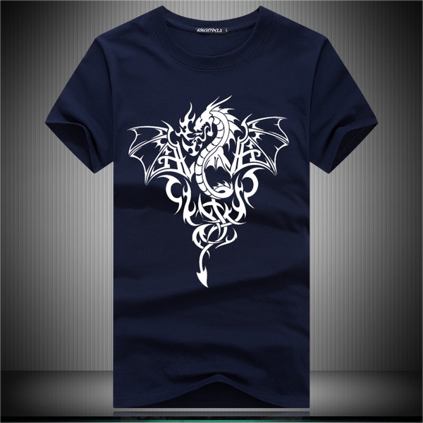 Мъжки памучни тениски с различни щампи и цветове