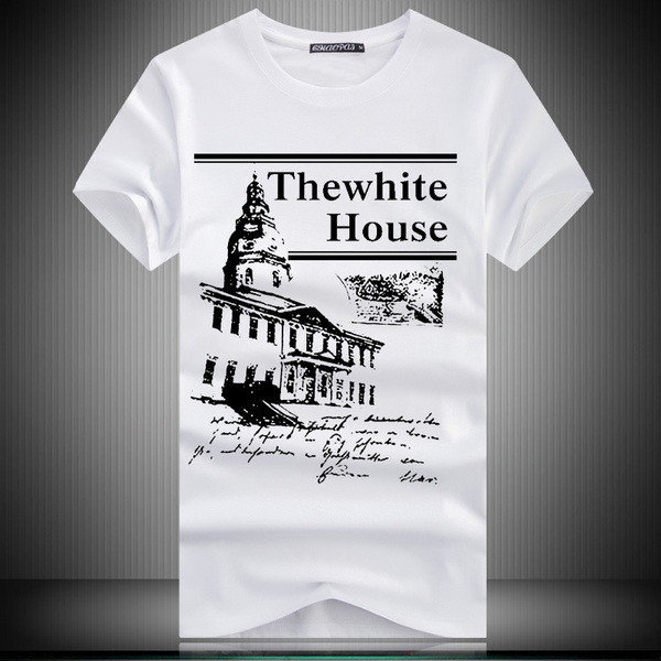 Мъжки памучни тениски с различни щампи и цветове