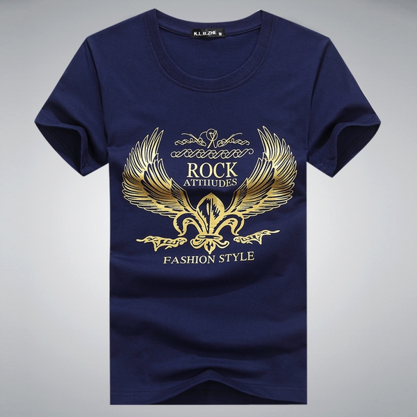 Мъжки памучни тениски с различни щампи и цветове