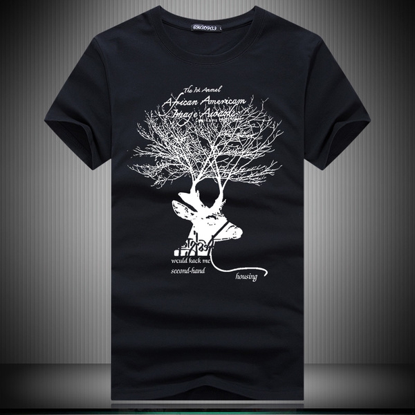 Мъжки памучни тениски с различни щампи и цветове