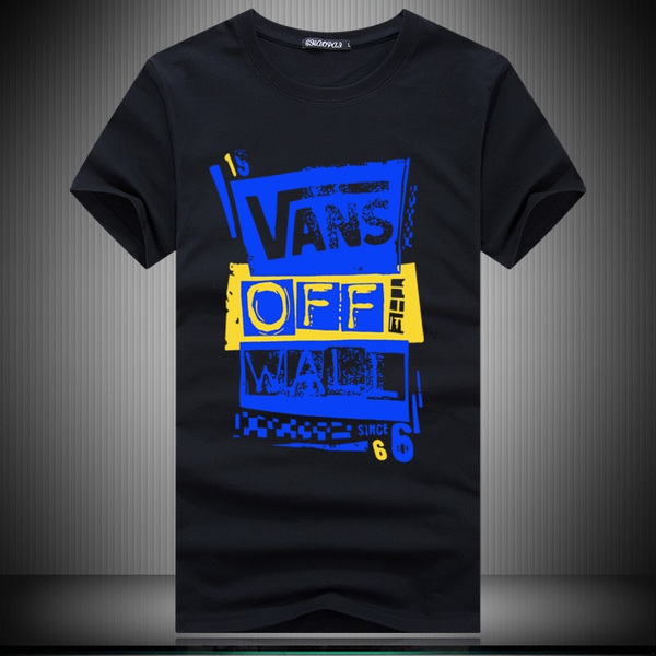 Мъжки памучни тениски с различни щампи и цветове