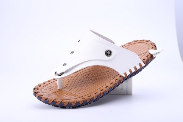 Мъжки плажни сандали от изкуствена кожа и микрофибърно покритие - бели, черни и кафяви топ модели