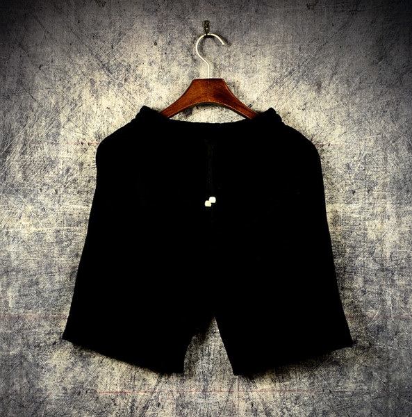 Мъжки черни памучни къси панталони