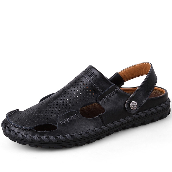 Мъжки сандали два цвята от изкуствена кожа 