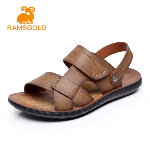 Мъжки летни плажни сандали - бели, сини и кафяви