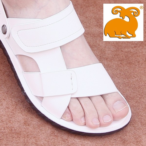 Мъжки летни плажни сандали - бели, сини и кафяви