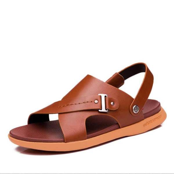 Мъжки кожени летни сандали - кафяви и черни модели