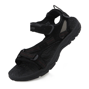 Мъжки летни сандали от изкуствена кожа и велур - три топ модела - черни и камуфлажни варианти