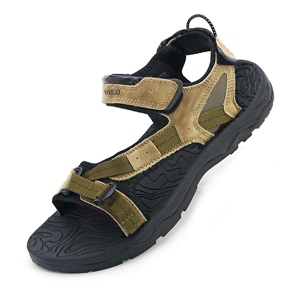 Мъжки летни сандали от изкуствена кожа и велур - три топ модела - черни и камуфлажни варианти