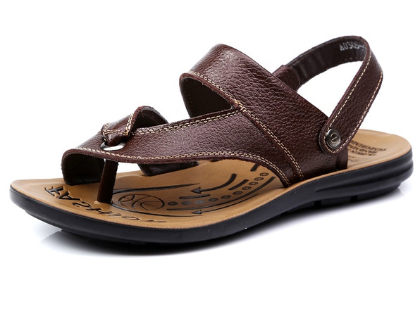 Плажни мъжки сандали - кафяви и черни 