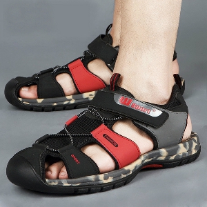 Мъжки сандали - различни топ модели - черни, кафяви, шарени с черна или камуфлажна подметка 