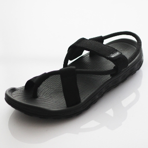 Мъжки черни плажни отворени сандали с ретро дизайн 