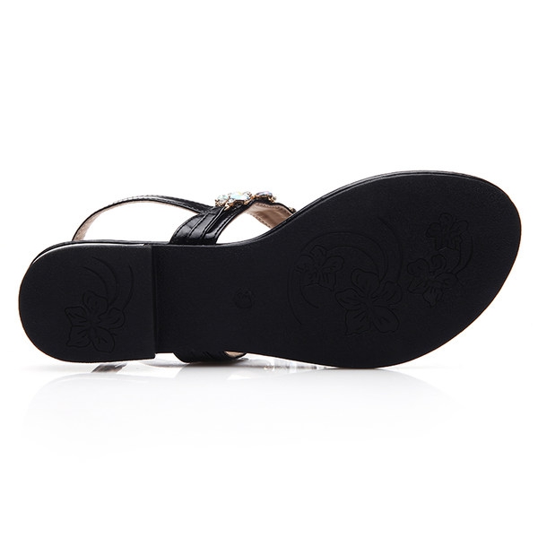 Το καλοκαίρι σανδάλια Γυναικεία - μαύρο και μπεζ τελειώματα