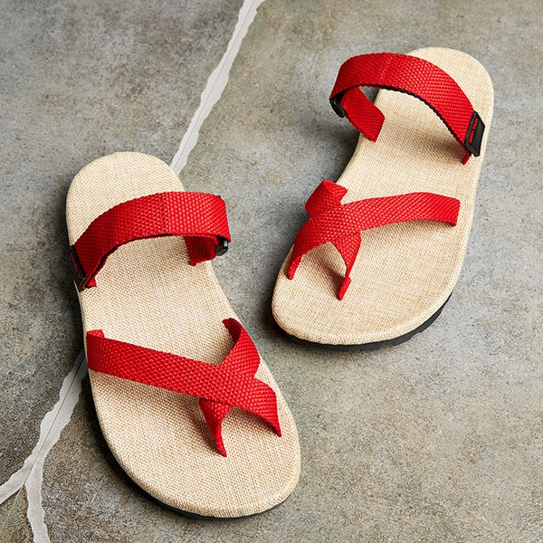 Άντρας σαγιονάρες - ελαφρύ και άνετο Sunny χρώμα - κόκκινο, μαύρο