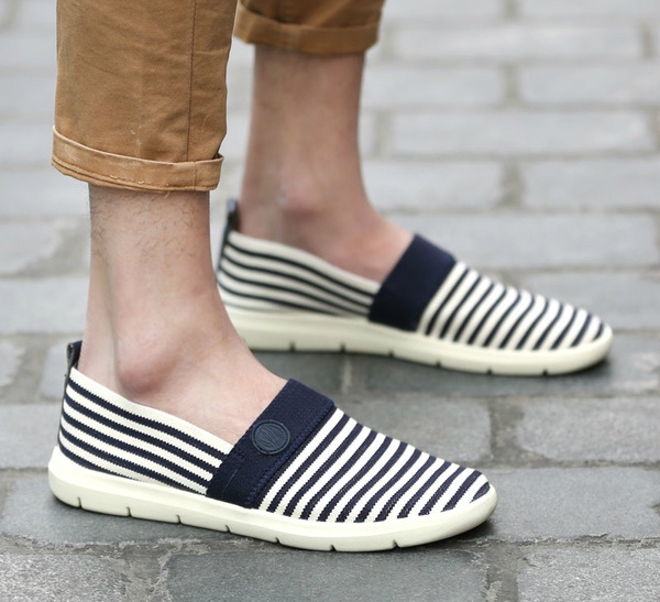 Мъжки мокасини на райе 3 цвята