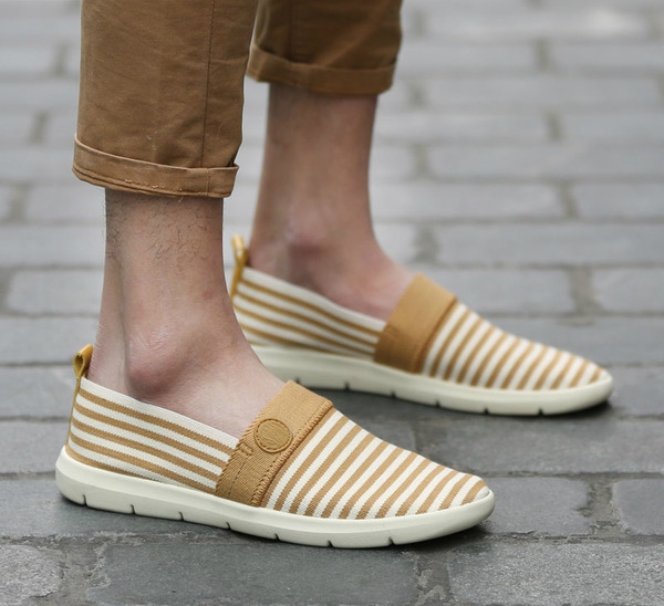 Мъжки мокасини на райе 3 цвята