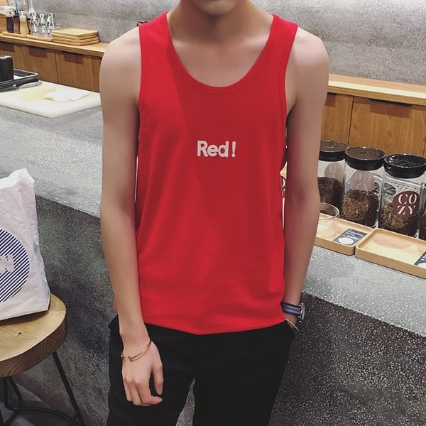 Мъжки памучни потници в бял,черен,червен,зелен и син цвят.