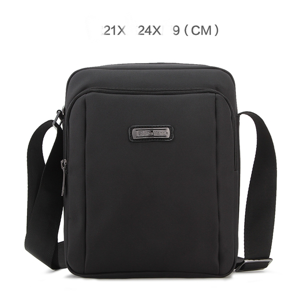 Κομψή ανδρική τσάντα σε μαύρο και καφέ χρώμα - 1 μέγεθος