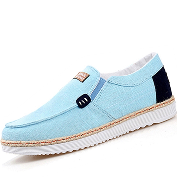 Ανδρικά μοκασίνια σε γκρι και μπλε χρώμα