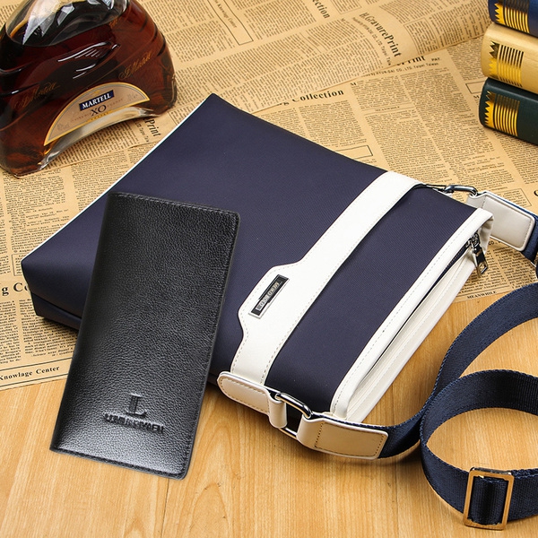 Επαγγελματική ανδρική τσάντα με φερμουάρ με λάβη από τον ώμο - μαύρο, μπλε, καφέ για καθημερινή ζωή και ταξίδια