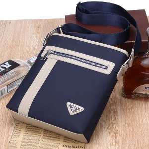 Мъжка бизнас чанта с цип през рамо - черни, сини, кафяви за ежедневие и пътуване 