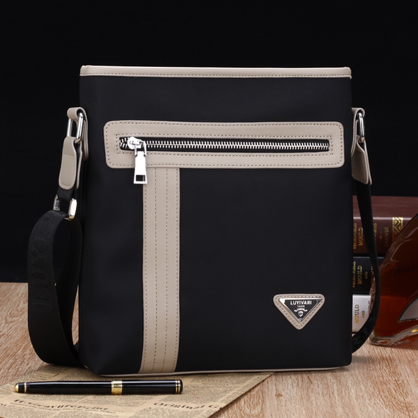 Επαγγελματική ανδρική τσάντα με φερμουάρ με λάβη από τον ώμο - μαύρο, μπλε, καφέ για καθημερινή ζωή και ταξίδια